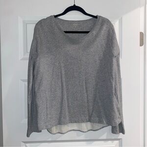 Bass Gray Long Sleeve Women's Top with Mesh underlay material for stylish look!